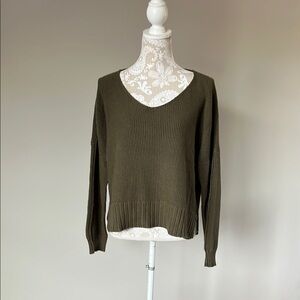 Olive Green Women's Sweater sz M